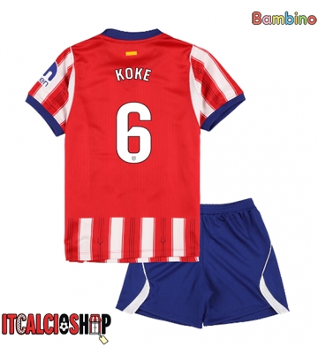 Atletico Madrid Koke #6 Prima Maglia Bambino 2026-27 Manica Corta (+ Pantaloni corti)